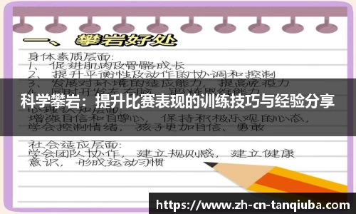 科学攀岩：提升比赛表现的训练技巧与经验分享